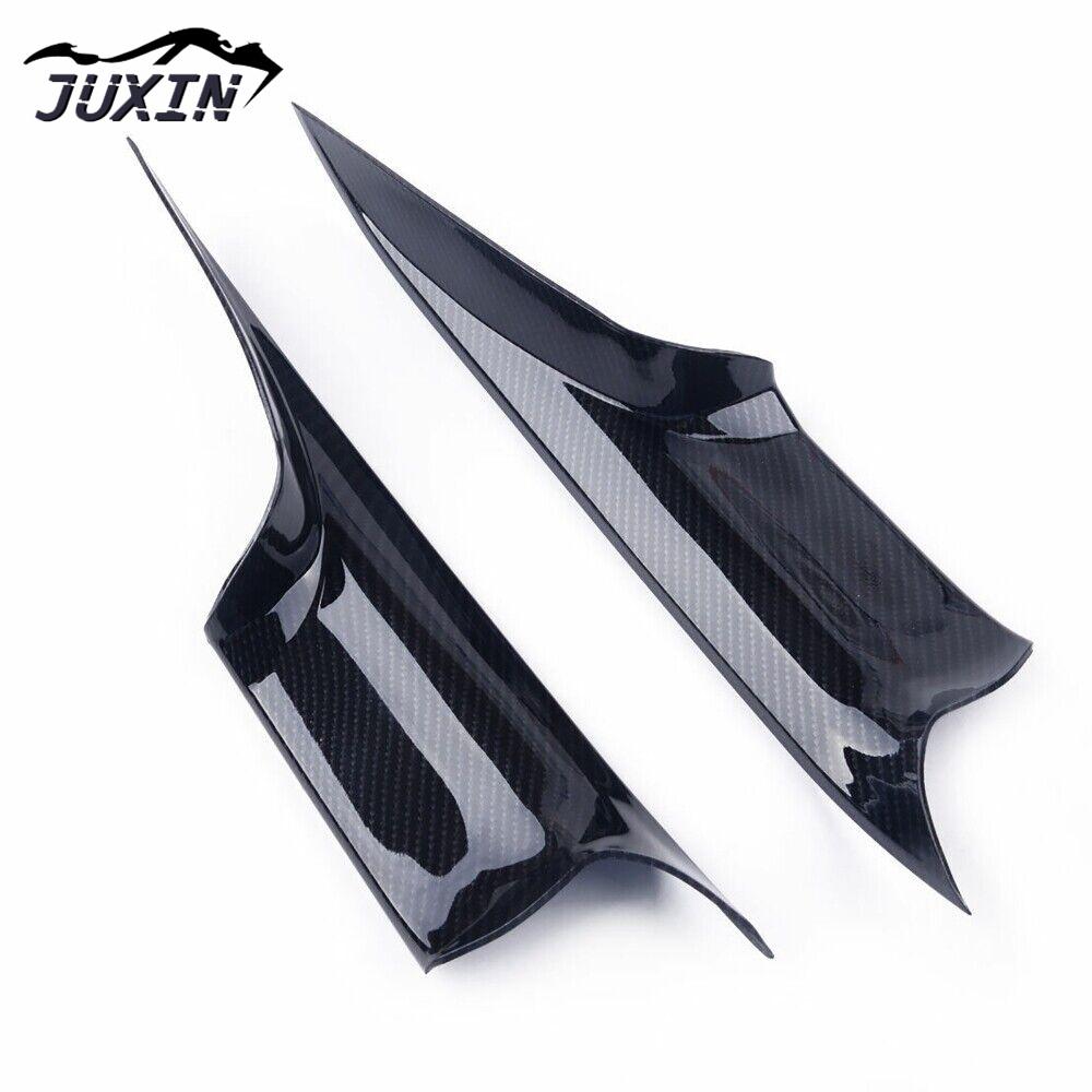 Door Interior Inner Handle Pull Carrier Cover Fit For 2008-2015 BMW 7 Series F01 Carbon Fibre