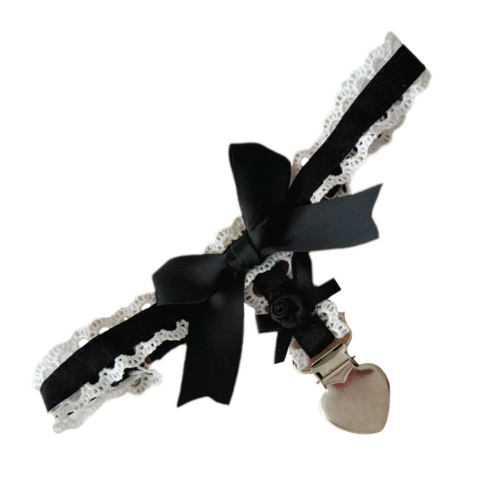 Love Heart Leg Ring Sweet Elastic Lace Leg Strap Simple Punk Hiphop Leg Ring Handmade Leg Accessories