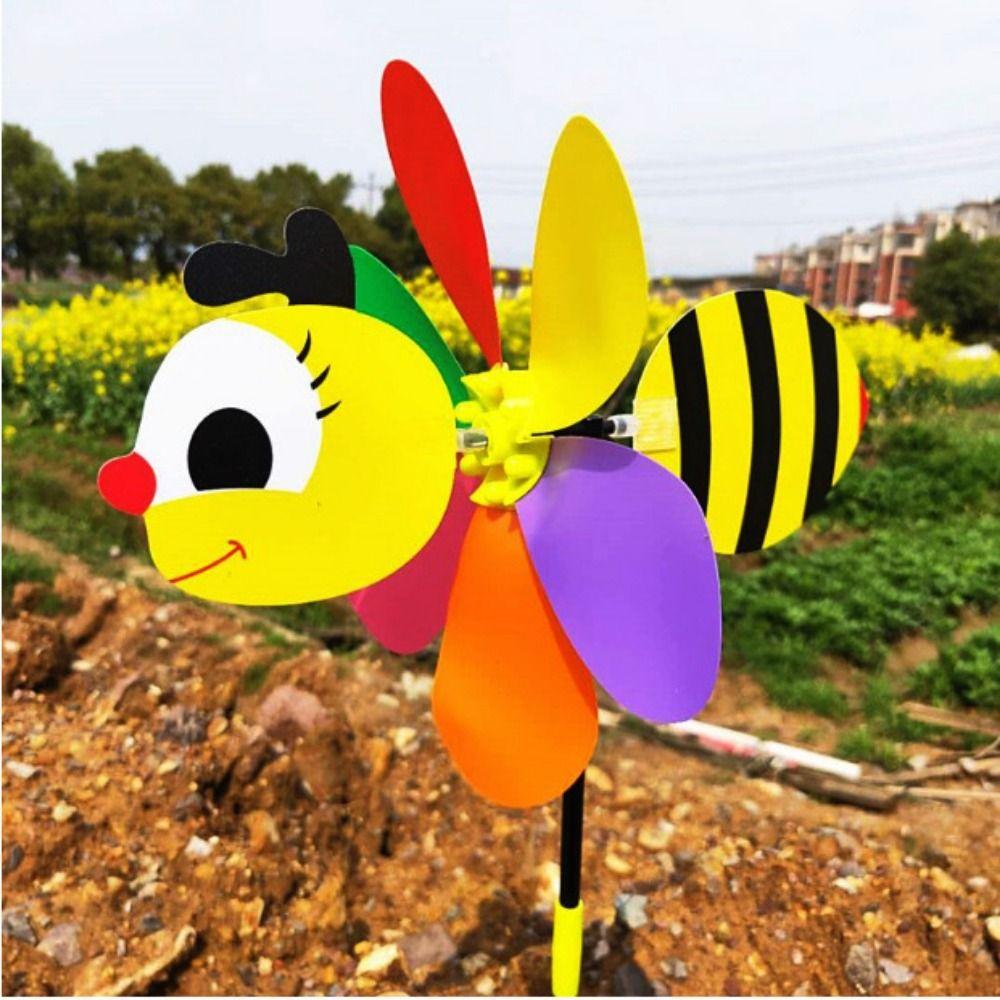 Colorful Cartoon Windmill Plastic Cartoon Children Toys  Garden Yard Decor