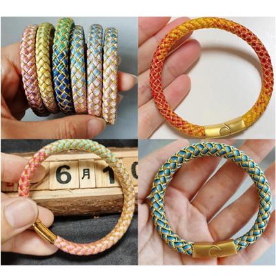 Gradient Dyed Strand Bracelet Braided Handmade Rope Diy Material