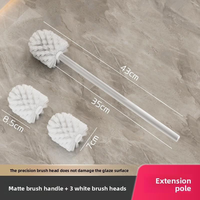 Stainless Steel Toilet Brush Bathroom WC Black Kitchen Cleaning Brush Silver Toilet Brush Scrubber Bathroom Cleaning Supplies