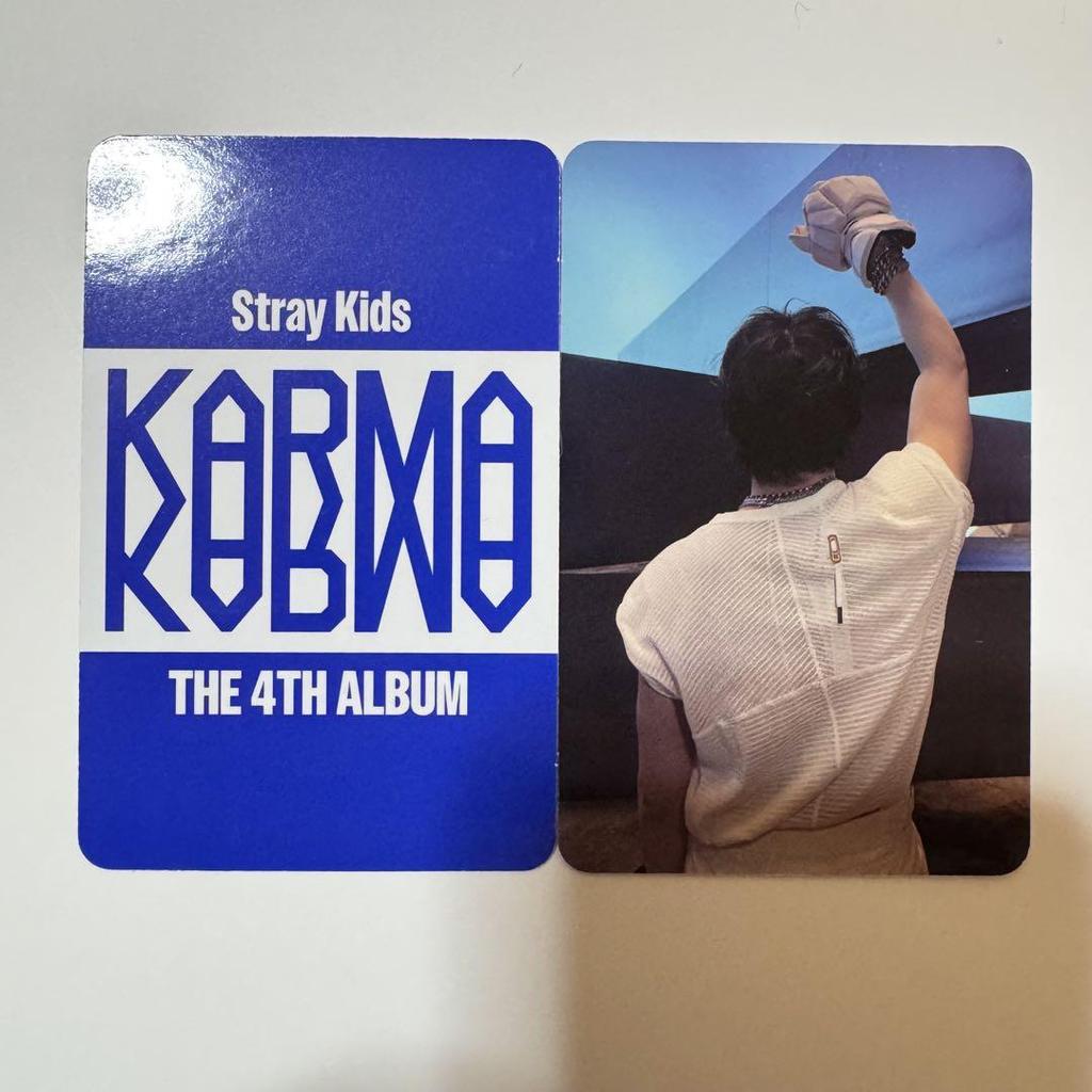 [USED] Stray Kids Bang Chan Trading Cards, Double-Sided Trading Cards, 2 Cards, KARMA