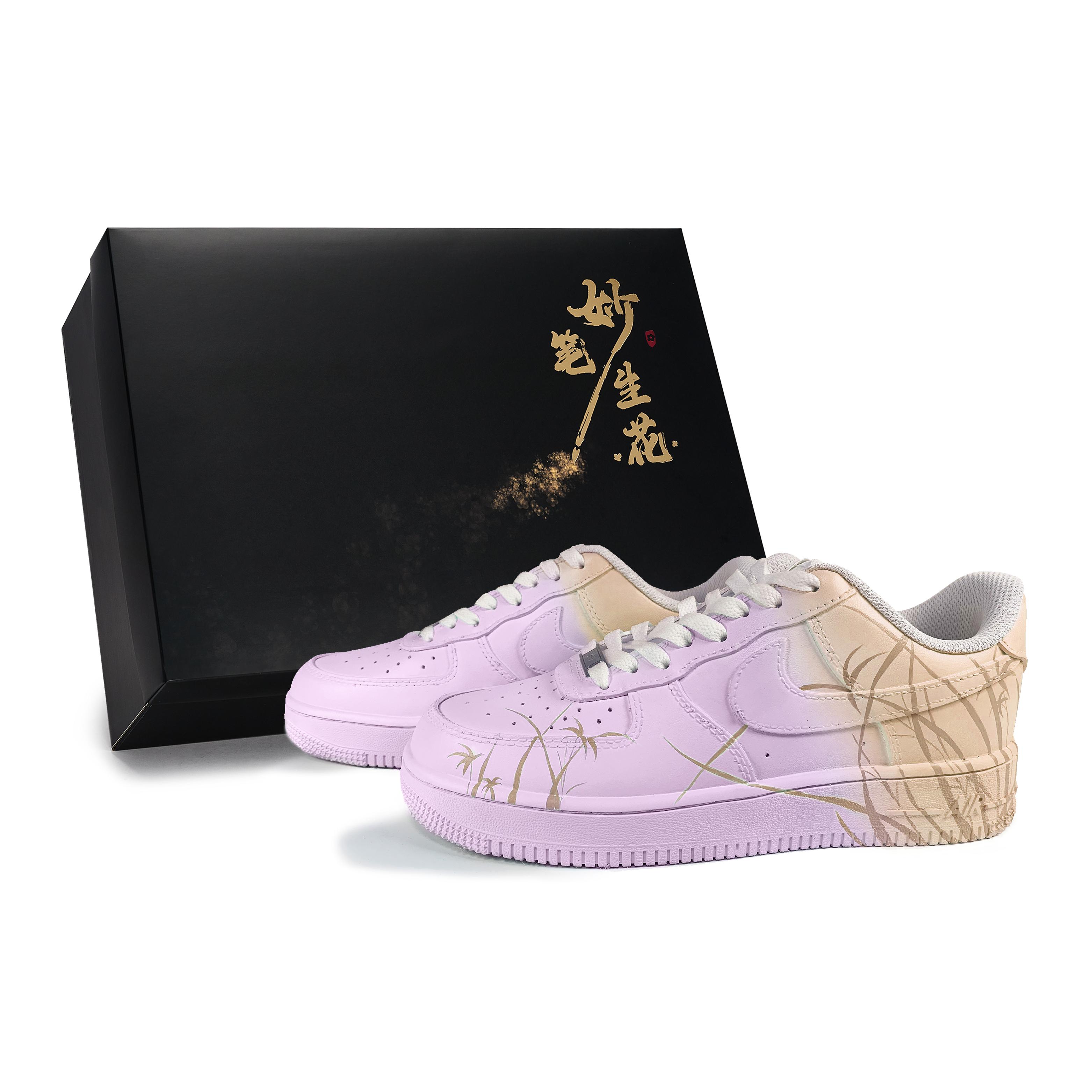 

Nike Air Force 1 Wondrous Brush Blossoms, Misty Blue Veil Low top Skateboard Shoes Unisex Purple Orange CW2288-111(Team171-BOX) 37.5