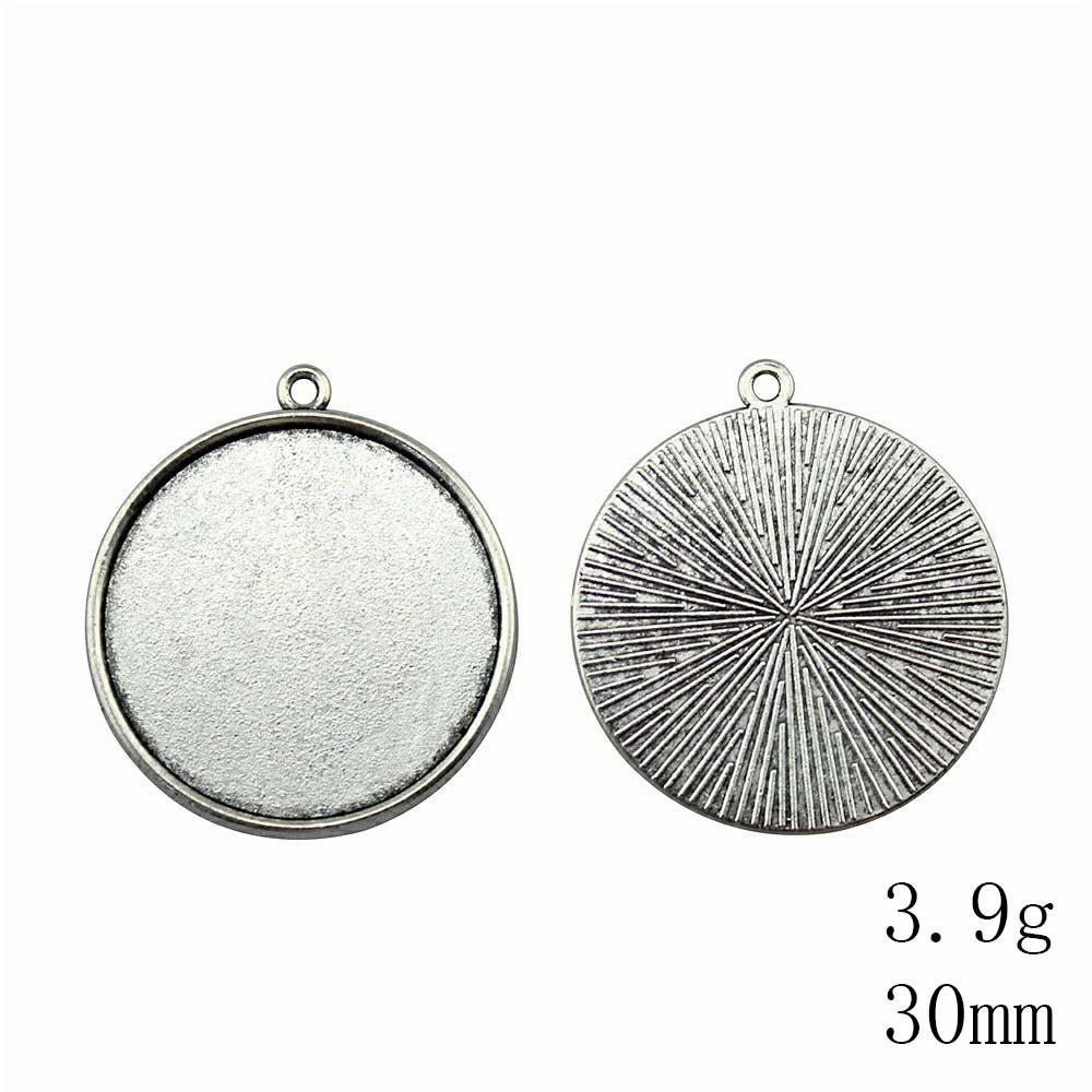 New Year's Day Accesories Fit Round 30-35mm Glass Cabochon Base Setting Tray Accessories Parts Souvenir Accessory Parts