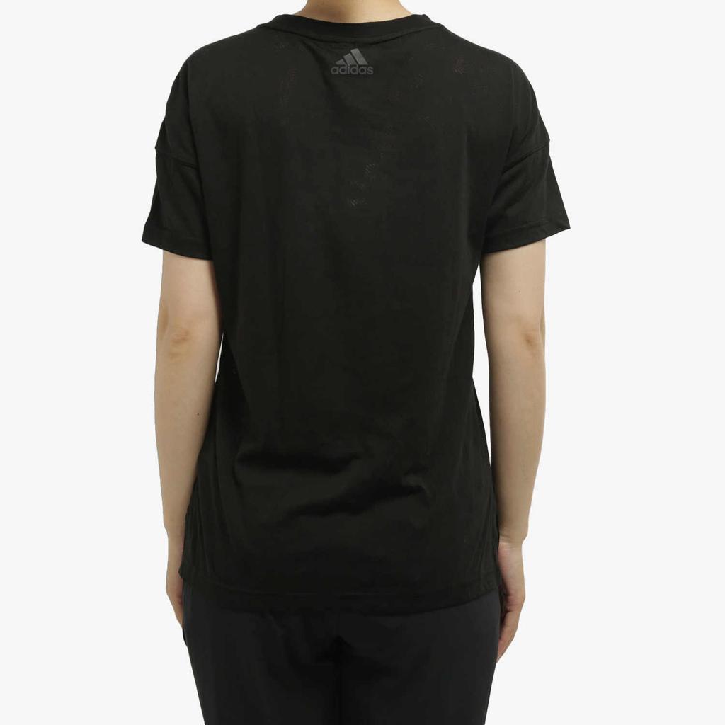 Adidas T Burnout Fashion Trend Comfortable Short Sleeve T-Shirt Women Tops Black FT2896
