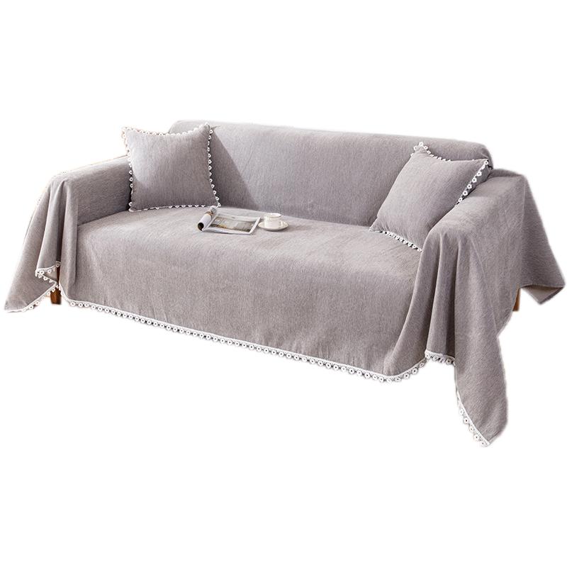 

Чехол для дивана из шенилла, нейлона, многоцелевой, стираемый в стиральной машине, чехол для дивана на все времена, розовый 180x300cm/70.9x118.1in серый