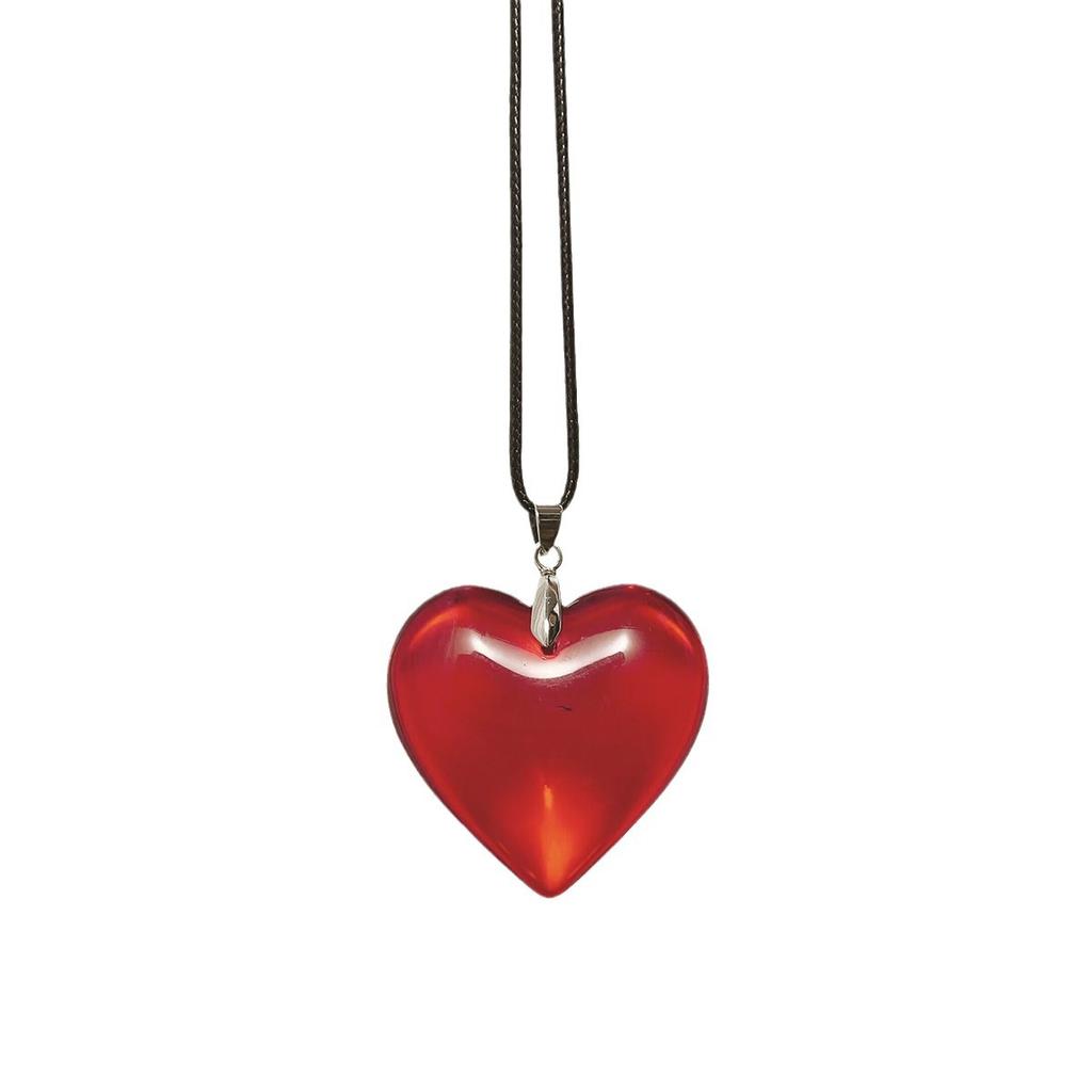 Röd hjärta hänge halsband Röd kärlek hjärta halsband Romantisk kärlek inspirerad present för kvinnor