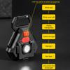 COB Small Flashlights Bright Rechargeable Keychain Mini Flashlight Portable Pocket Light with Folding Bracket Base for