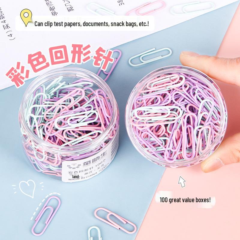 Morandi Color 28mm Metal Paperclips for Office and Finance