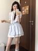 Summer Korean Style Polka Dot Striped Tiewaist Dress For Women
