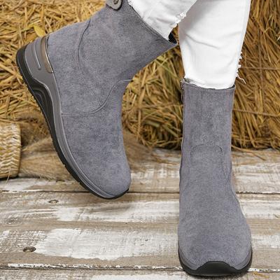 Modieuze Winterlaars Dames Effen Kleur Koude Weer Warme Korte Schoenen Voor Buitenlandse Handel Grote Maat Dameslaarzen Botas Mujer