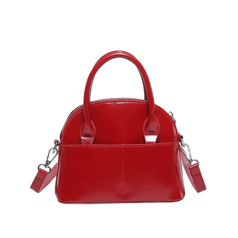 Simple High Quality Bright Plutonium Shoulder and Crossbody Bags Temperament Luxury Sense Autumn New Style Bags for Women