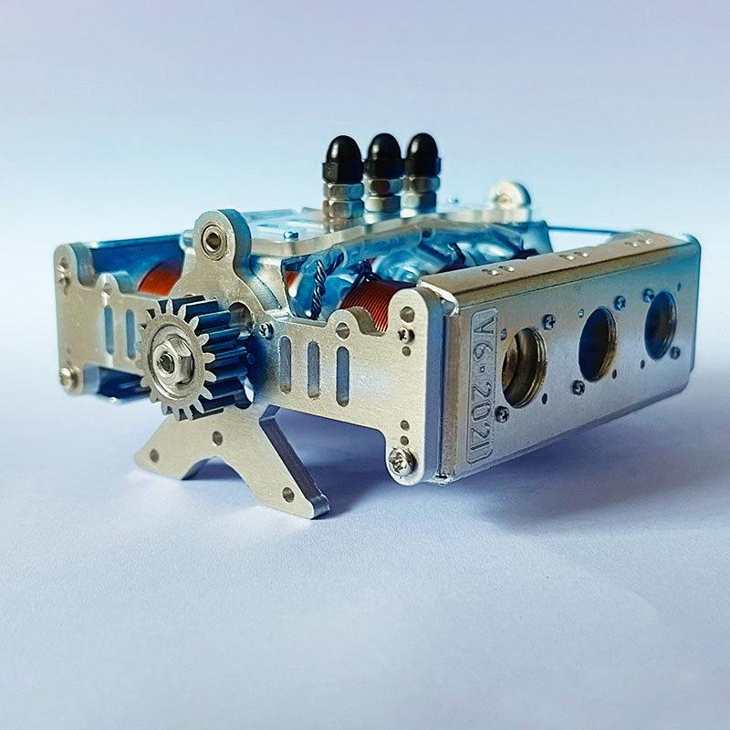 V8 Metal Engine Model V6 Horizontally Opposed Engine Compatible with Remote Control Vehicles Boats for Engine Assembly Model