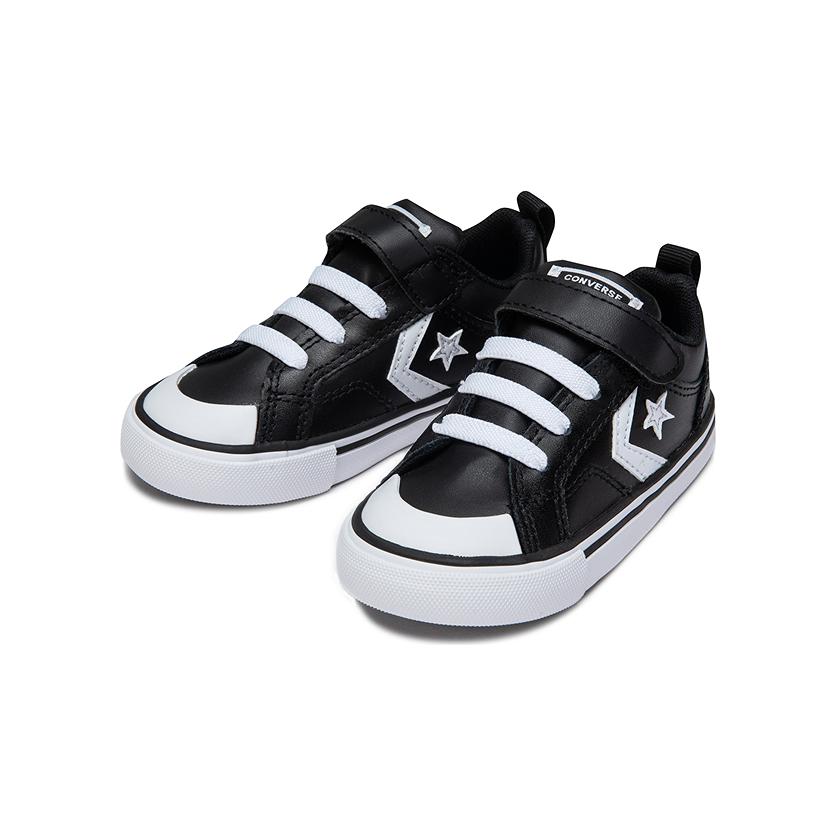 Converse Fashion Trend Low Top Canvas Shoes Baby Sneakers Black White A08478C