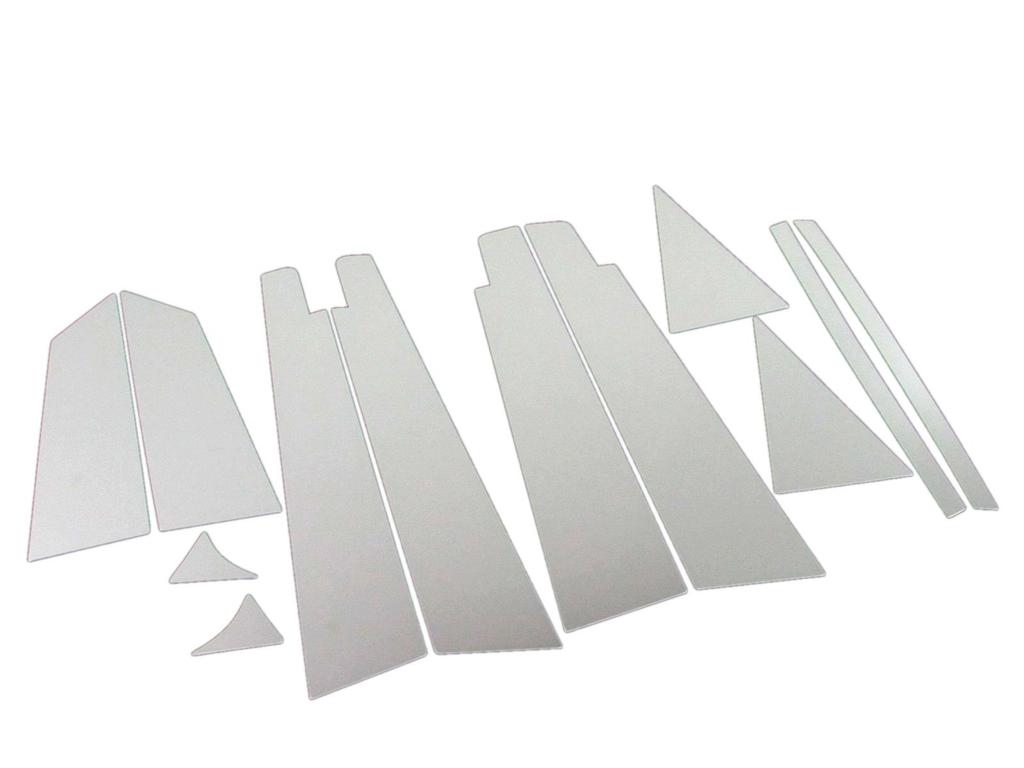 BRIGHTZ Stainless Steel Pillar Panels for Honda Odyssey with Standard Set 8940 Ultra-Mirror RB1-2 (Early Model) RB1/RB2 (Compatible Visors) 12-Piece