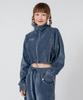 Unusualnormal Martin Velvet Zip-Up Jacket_Navy