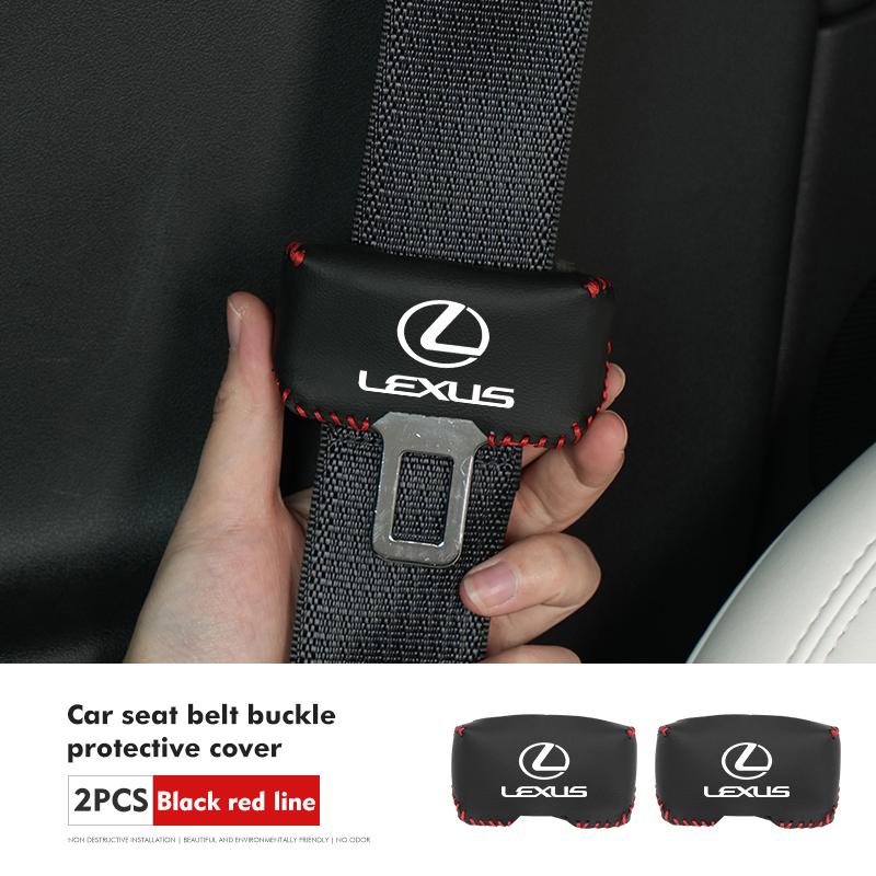 Car Seat Belt Buckle Cover Leather Protector Anti-collision Case For Lexus RX350 IS250 IS200 GS300 LX570 RC350 UX250h ES350