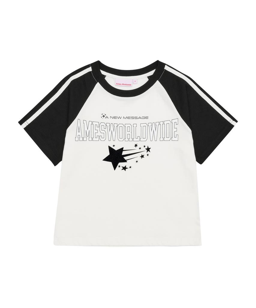 AMES-WORLDWIDE Star Logo Raglan Tee White