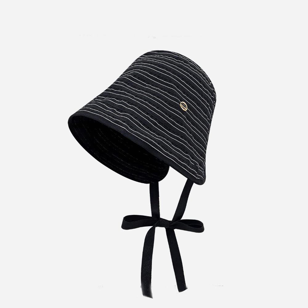 Solid Color Summer Sun Hat Wide Brim Bucket Hat Casual Sunshade Hat  Summer чёрный