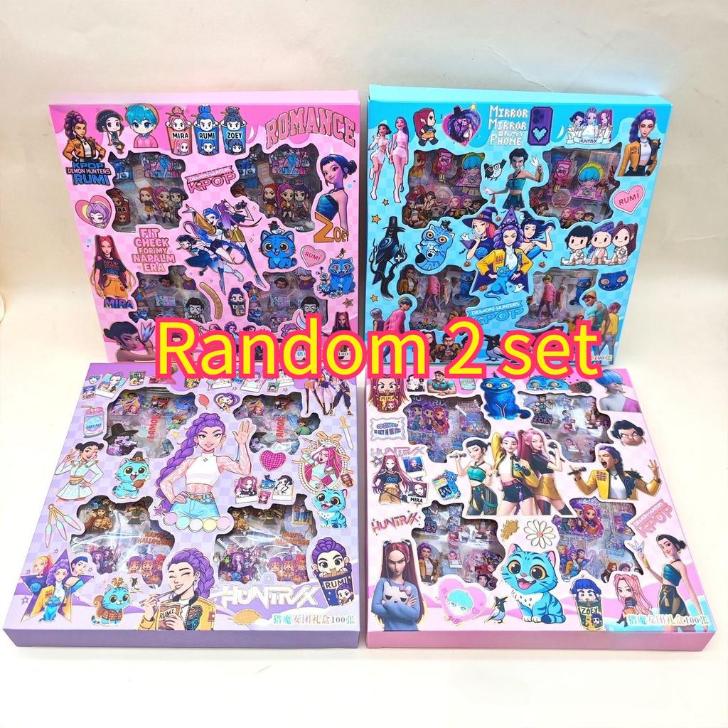 100 Stück/Set Cartoon Dämonenjäger Anime Aufkleber Dekorativ Rumi Mira Zoey Gitarre Notizbuch Gepäck DIY Wasserdicht Kinder Geschenke