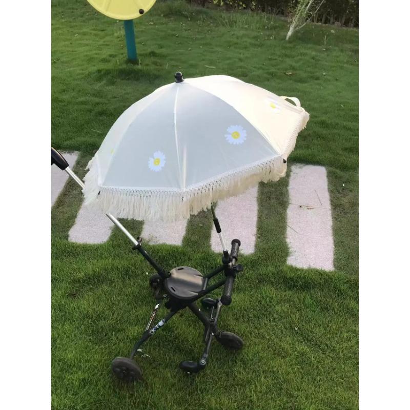 Tassels Children Outdoor Spring Outing Travel Camping Umbrella Baby Stroller Folding Chair Stand Photography Prop Dropship