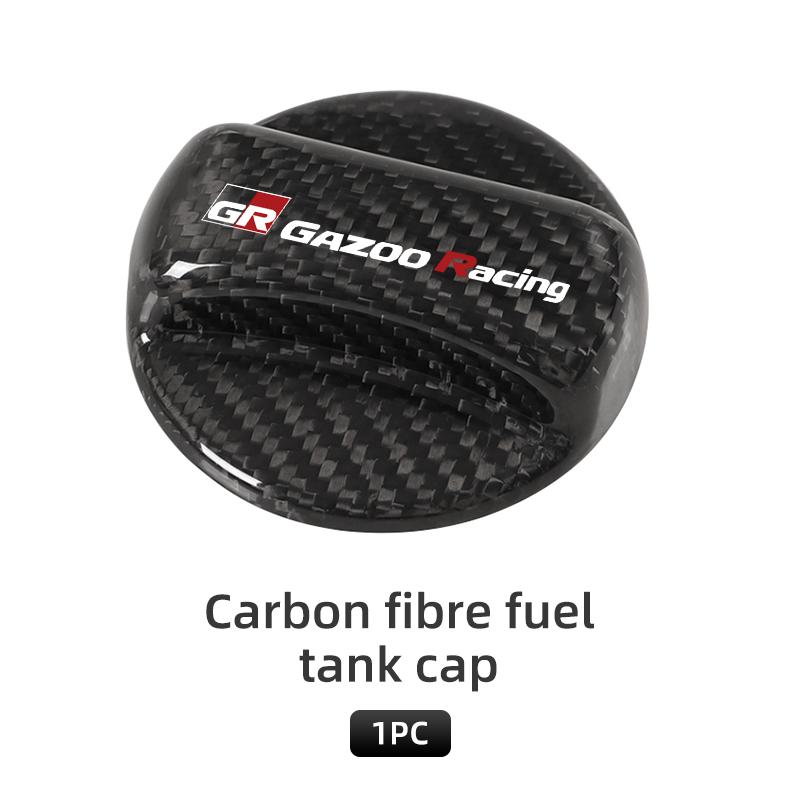 

Real Carbon Fiber Gas Fuel Tank Cover Oil Filler Dustproof Cap For Toyota GR GAZOO RACING Prado Yaris Hilux Corolla Prius Avensi