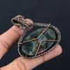 Bloodstone Gemstone Pure Copper Wire Wrapped Handmade Pendant Jewelry