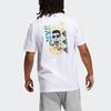 Adidas Adventurer Rook Basketball Printed Crew Neck Short Sleeve T-Shirt Men Tops White GP3438