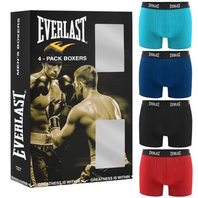 Men’s Boxer Briefs, Cotton Underwear, 4-Pack, Assorted Colors