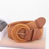 High-end Trendy Small Fragrance Style Woven Wide Belt Women's Dress Waist Belt Bohemian Ethnic Waist Seal