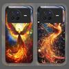 Aesthetic Phoenix Fire Feather Pattern Tempered Glass Phone Case for OPPO Reno 13F 12 11 10 ProPlus Find X8 X5 X3 PRO Lite Cover