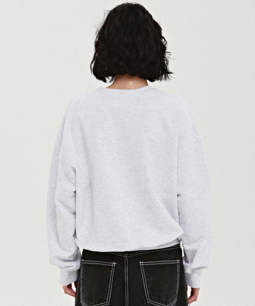 Nigaennikol Nicole Butterfly Quality Sweatshirt_Melange Silver