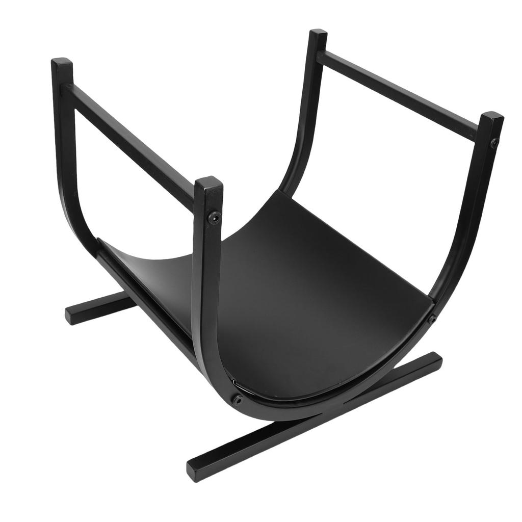 Iron Firewood Rack | Sturdy and space-saving log holder for indoor and outdoor use, easy to assemble, holds 16 logs (43.2x38.1x40.6 cm)