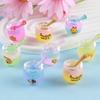 10pcs Cartoon Mini Luminous Ornament Creative Night Light Gradient Honey Jar DIY Glowing Pendant Accessories Doll House Decor