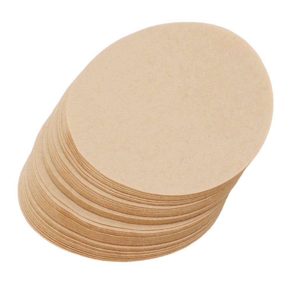 100pcs set 64mm Size Round Coffee Filter 100 Pcs Pack Round Shape Unbleached Coffee Filter Unbleached Nature Material