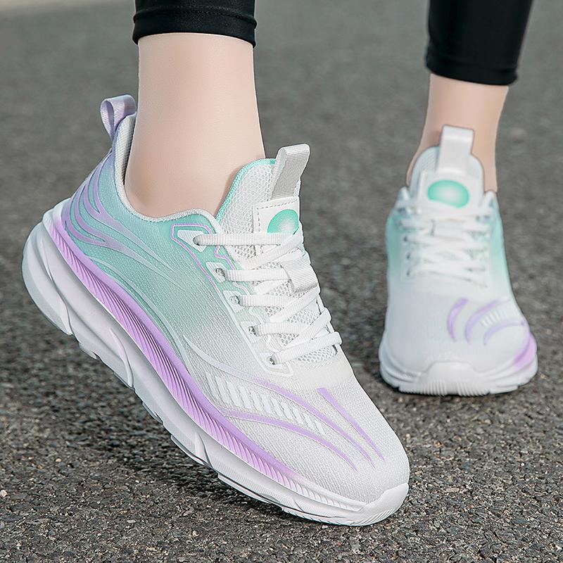 Fashion New Mesh Running Lightweight Thick Sole Anti Slip Training Shock-absorbing Casual Tennis Breathable Outdoor Walking Shoes