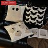 1PC Nuan Series Halloween Cartoon Pattern Pillowcase with Polyester Cotton Embroidered Cushion Cover for Sofa Living Room Bedroom Home Decor