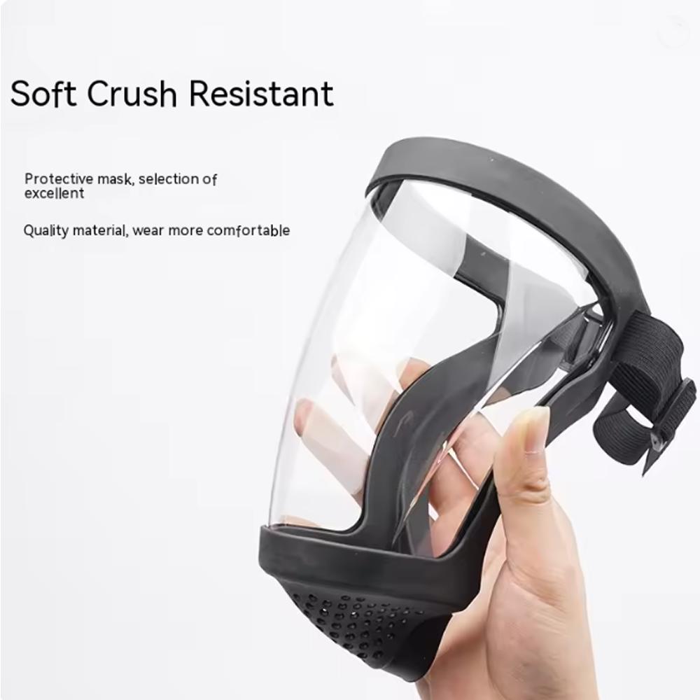 Anti Fog Protect Dust and Splash Mask Full-Face Transparent Protection Mask with Adjustable Buckle Reusable and Heat Resistance
