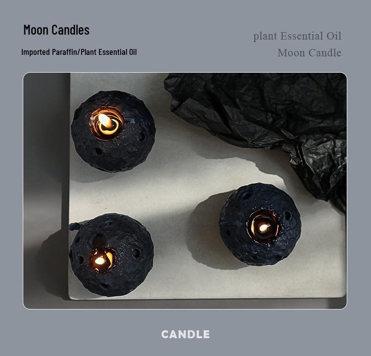 Moon Aromatherapy Black Scented Candle – Creative Mid-Autumn Festival Gift