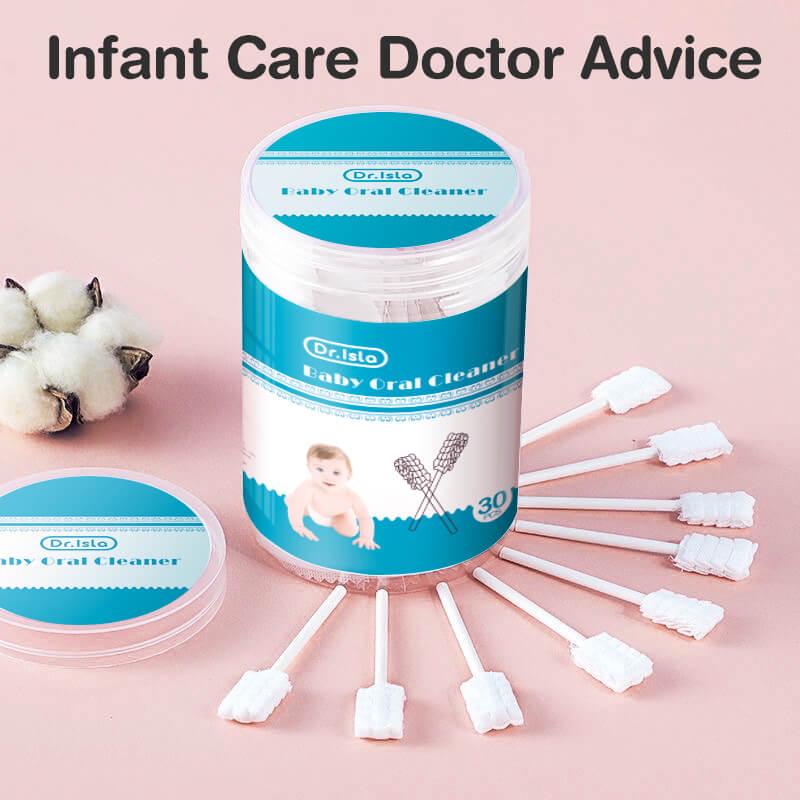 30/60/90pcs Baby Tongue Clean Stick Disposable Gauze Toothbrush Paper Rod Infant Oral Cleaning Brush Stick Dental Care For Baby