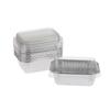 10 Stück Einweg Rechteckige Aluminiumfolien Backformen mit Deckeln für Kuchen Muffins Brot Lebensmittelaufbewahrung Mitnahmebehälter