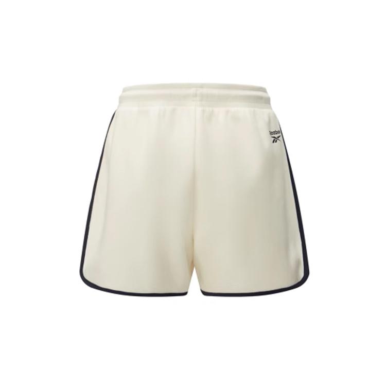 Reebok Color Block Lace-Up Knitted Casual Shorts Women shorts Off-White 24SRC606WGW2