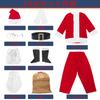 EOZY Santa Claus Christmas Santa Adult Set for Parties and Activities Costume, Cosplay, Men's 10-Piece (XL)