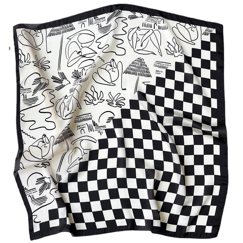 2204 Neuer modischer kleiner quadratischer Schal für Wärme im Frühling und Herbst, Sonnenschutz, Schal, Doppelzweckschal, professioneller Schal, Kopftuch