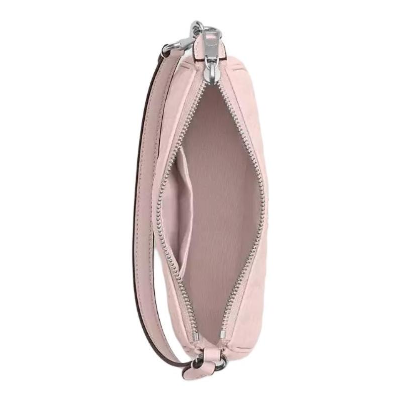 Coach Nolita 19 Brand Classic Front Logo Zip Closure Smooth Leather Shoulder Bag Small Women's Blush