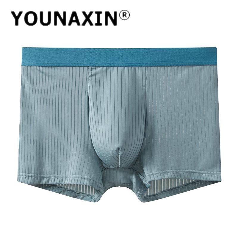 

Мужское нижнее белье большого размера, трусы Ice Silk, боксеры, трусы, нижнее белье для мальчиков, нижние шорты, панталоны L XL 2XL 3XL 4XL XL небесно-голубой