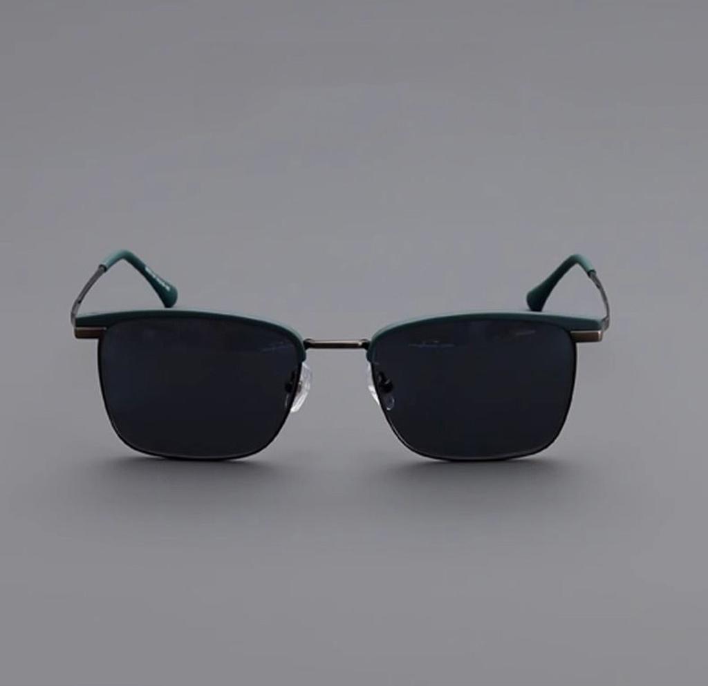 Rectangular Polarized Sunglasses for Men and Women UV Protection Lightweight Metal Frame Classic Design Eyewear for Outdoor Use