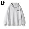 Izzue Unisex American Retro Letter Print Hoodie