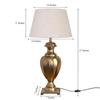 LED Table Lamp Off White Beige 68.58 Cm Lampshade Bedside Stylish, Living Room, Bedroom, Home Decoration, Hotel Gift
