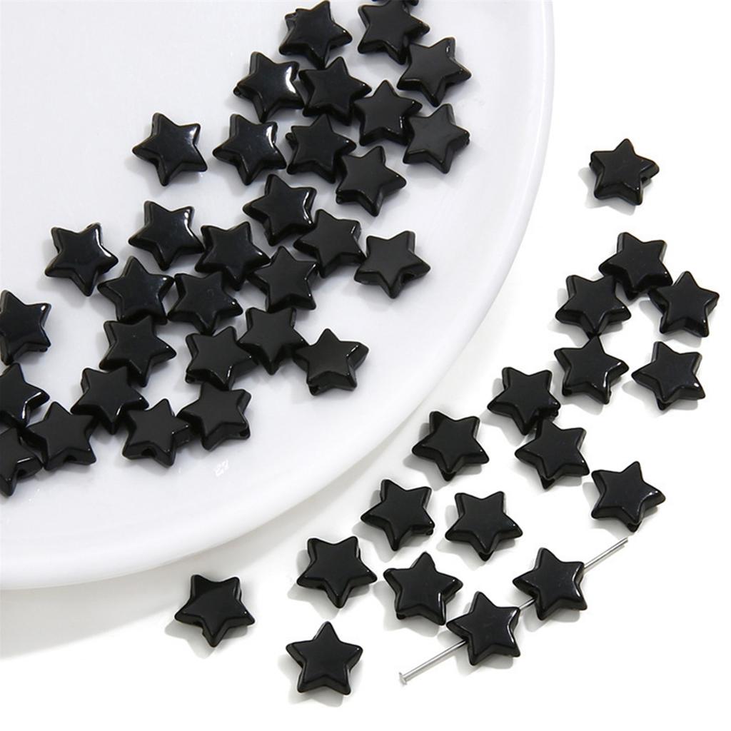 50PCS Star Beads Cute Acrylic Star Loose Beads for DIY Craft Jewelry Making Bracelet Necklace